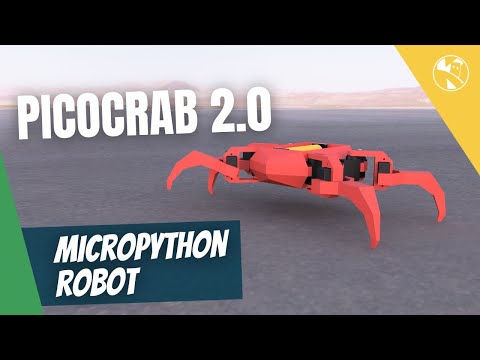 YouTube Thumbnail for Build your own low-poly robot - PicoCrab 2.0