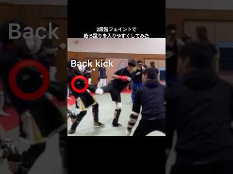 2段階フェイントで後ろ蹴りを入りやすくしてみた　#tkd #taekwando #taekwondotradicional