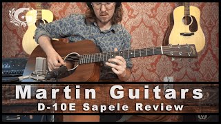 Video thumbnail for Martin D-10E Sapele // Acoustic Guitar Review WITH sound samples! by The Guitarshop
