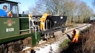 preview picture of video 'Ballast drop at rail head - Jan 2012'