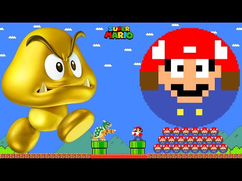 Mario Battle: Mario's Marble Race Takes on the Mega Goomba Gold Rush!