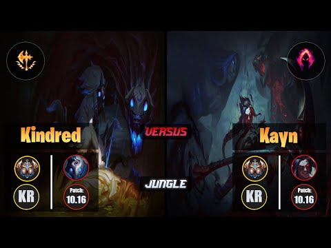 Challenger KINDRED [Conqueror] (Jungle) VS  KAYN - Challenger KR Patch 10.16