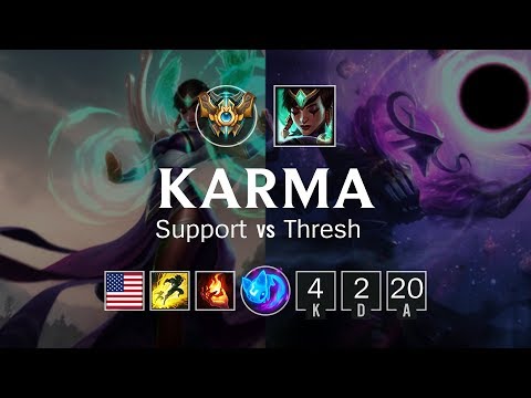 Karma Support vs Thresh - NA Challenger Patch 8.21