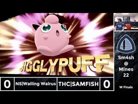 Sm4sh@Mines 22 - NS|Wailing Walrus (Jigglypuff) Vs. THC|SAMFISH (Villager) - Winners Finals