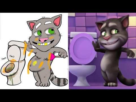 Laugh with My Talking Tom 2 Funny Drawing Meme -Try not To laugh 😂