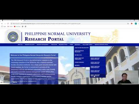 Overview of PNU Research Portal