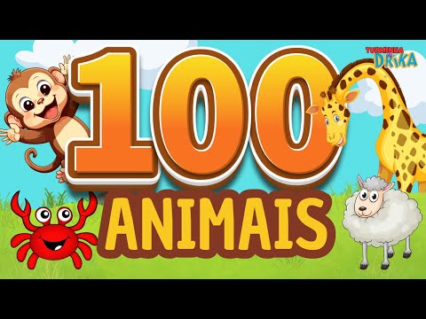 100 ANIMAIS! Vamos aprender sobre os animais! Para crianças!