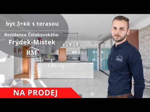 Prodej bytu 3+kk s terasou a se dvěma parkovacími místy, Rezidence Čelakovského, Frýdek-Místek
