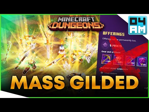 MOST BROKEN GILDED UNIQUE FARM - Ancient Boss Rush Mod Showcase in Minecraft Dungeons