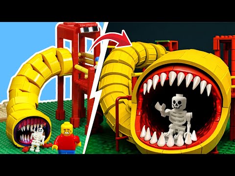 Run Away from Lego Extra Slide Creature  Hunting - Playground Escaped