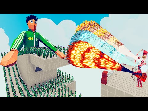 100x PLAYER (The squid game) + 2x GIANT vs 3x EVERY GOD - Totally Accurate Battle Simulator TABS