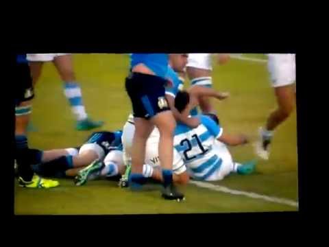 Try of Simone Favaro: Argentina vs Italy - Rugby Test Match 11/06/2016