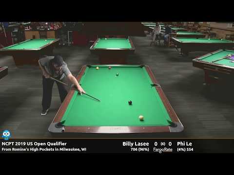 Billy Lasee vs Phi Le - 2019 NCPT US Open 9-Ball qualifier