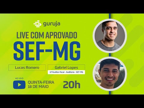 Live com Aprovado na SEF MG - Gabriel Lopes 11° - Auditoria