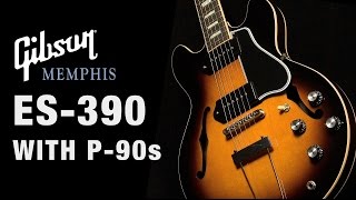 Video thumbnail for Gibson Memphis ES-390 with P-90's Overview by Wildwood Guitars