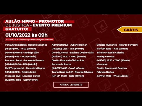 AULÃO RSConline REVISÃO PROVA 1ª FASE DO MP/MG