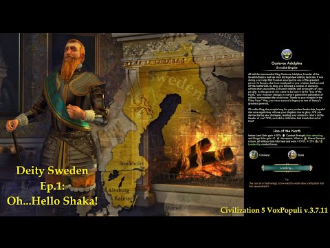 Civ 5 Vox Populi: Deity Sweden - Ep.1: Oh...Hello Shaka!