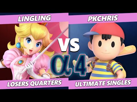 Alpha 4 Losers Quarters - LingLing (Peach) Vs. PkChris (Ness) SSBU Ultimate Tournament