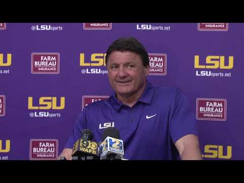 Video: Ed Orgeron's Post-Practice Press Conference From Tuesday, March 26