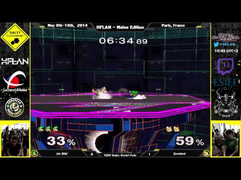 HFLAN - Jah Ridin' (Luigi) Vs Ravenlord (Fox) - SSBM Singles Bracket Pool B8 LF
