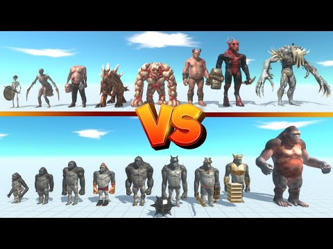 Infernal Animals vs Mutant Primates Gorillas - Animal Revolt Battle Simulator
