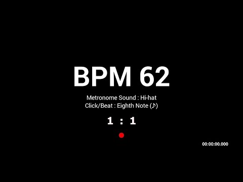 Metronome BPM 62 / Hi-hat / 8th