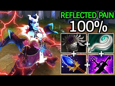 Queen of Pain Reflected Damage – 100% Outplay with Blade Mail Dota 2