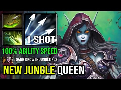 NEW JUNGLE QUEEN 100% Max Agility Speed 10K Drow Ranger Brutal Hit Like a Truck Dota 2