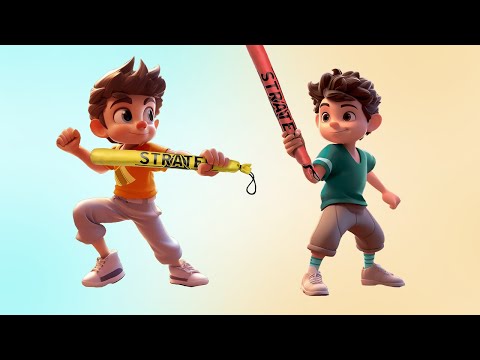 Набор Soft Battle из двух мягких бит красного и желтого цвета для игр детей от 10 лет Strateg - фото 1 - id-p3201892855