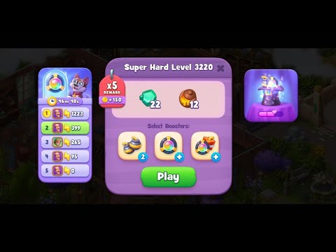 Gardenscapes SUPER HARD LEVEL 3220
