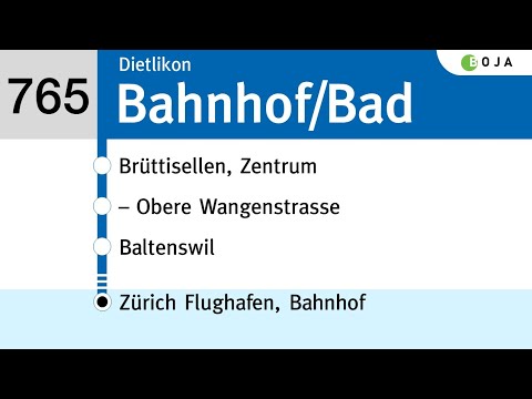VBG/ZVV Ansagen | 765 Dietlikon - Zürich Flughafen | BoJa Ansagen