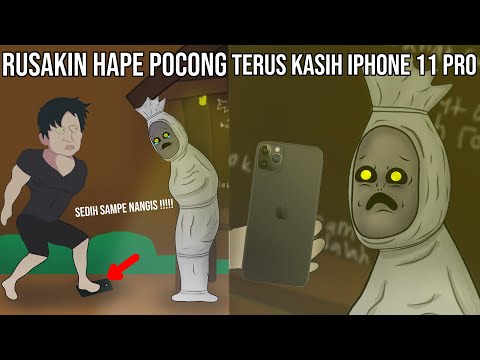 PRANK RUSAKIN HAPE POCONG, TERUS KASIH IPHONE 11 BARU - Kartun Hantu Lucu