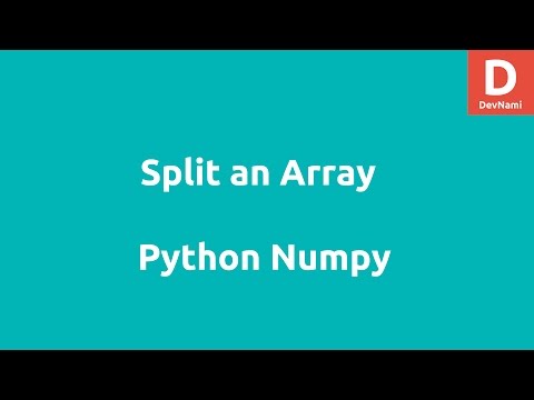 Python Numpy Split Array