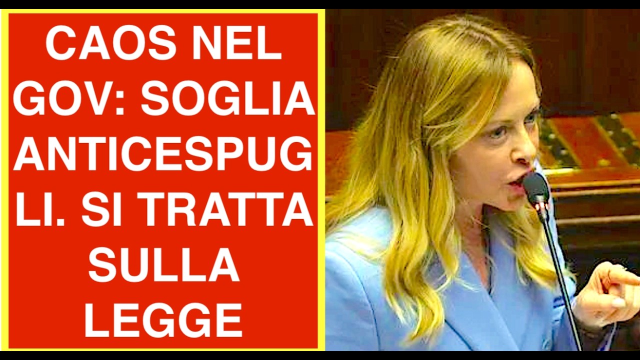 CAOS NEL GOVERNO: SOGLIA ANTICESPUGLI. SI TRATTA SULLA LEGGE ELETTORALE