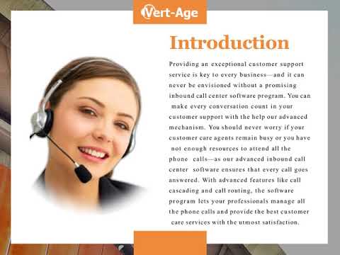 Vert Age Online/Offline Inbound Call Center Service for Small Business