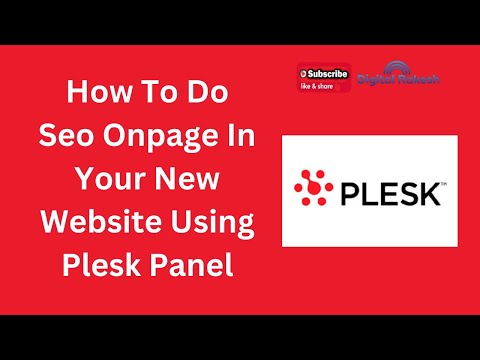 How to do seo onpage in your new website using plesk panel