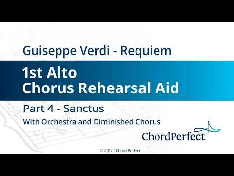 Verdi's Requiem Part 4 - Sanctus - 1st Alto Chorus Rehearsal Aid