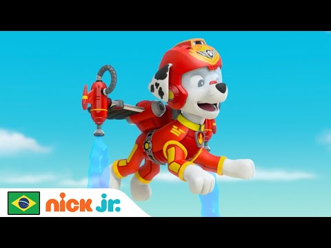 Capa de Patrulha Canina | Resgate Aéreo na Ilha do Vulcão! | Nick Jr. em Português