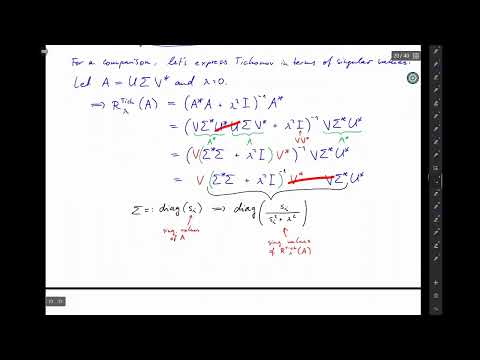 Approx&Stab - 4. Approximation methods for Ax≈b (C4-09): regularization III
