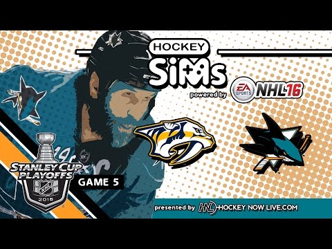 Predators vs Sharks: Game 5 (NHL 16 Hockey Sims)