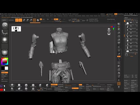 Bo Katan Character Sculpting in Zbrush part -11 Cut parts and add keys for 3D print II Final Wrapup