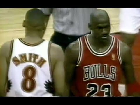 Michael Jordan locks down Steve Smith - 1997 NBA ECSF