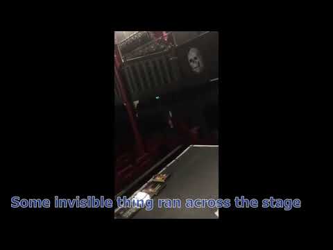 GHOST FOOTAGE Harrie hears footsteps on stage at Cheltenham Playhouse