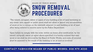 Snow Removal Procedures