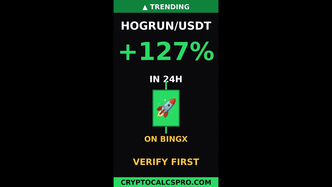 HOGRUN PUMPING 127 Percent — Crypto Trading 2026 — Real Trader Setup