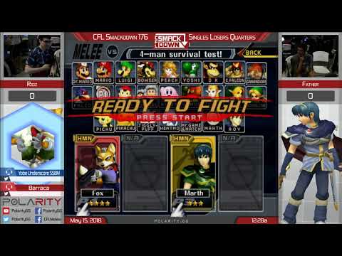 CFL Smackdown 176 Melee - Ridz (Fox) vs Father (Marth) - Losers Quarters