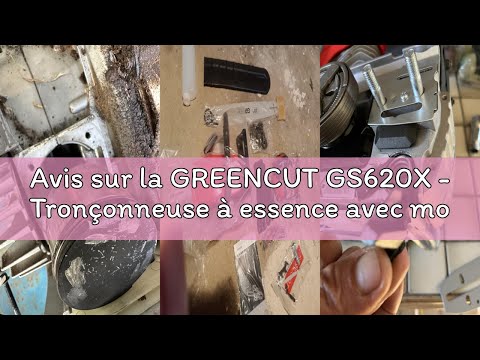 Avis sur la GREENCUT GS620X - Tronçonneuse à essence avec moteur 2 temps 62cc 3,8hp avec lame 20'',
