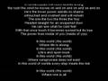 his world lyrics (Crush 40 Version) 