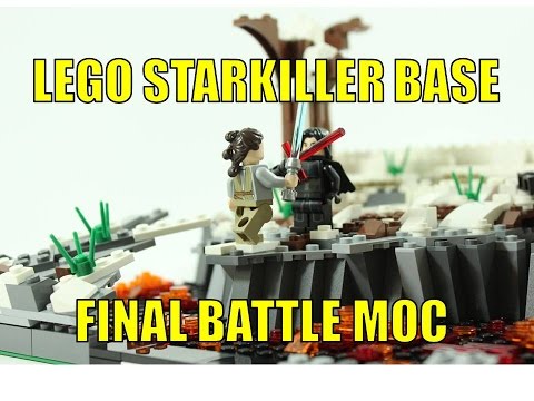 LEGO STAR WARS TFA STARKILLER BASE FINAL BATTLE MOC Video