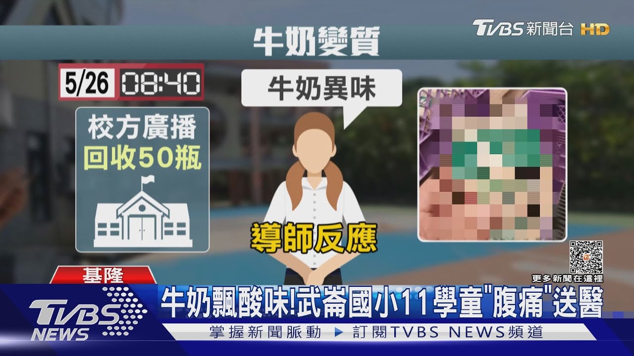 牛奶飄酸味！　武崙國小11學童「腹痛」送醫